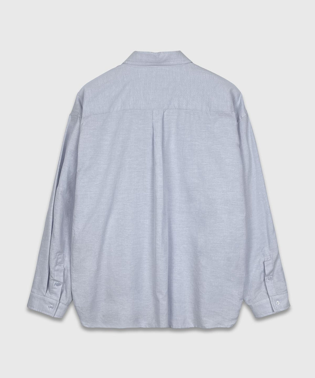 Oxford Basic Over Shirt Grey - back