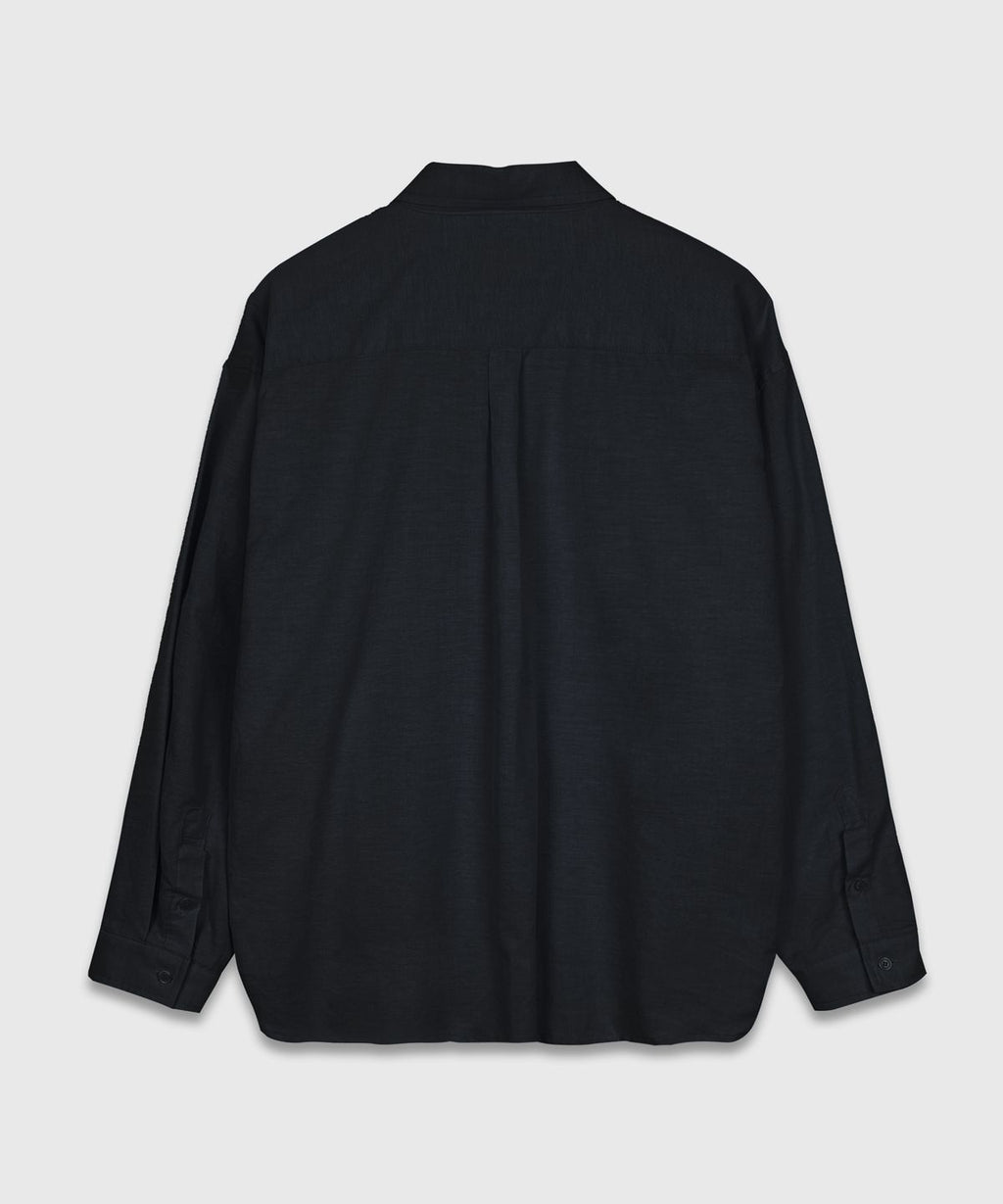 Oxford Basic Over Shirt Black - back