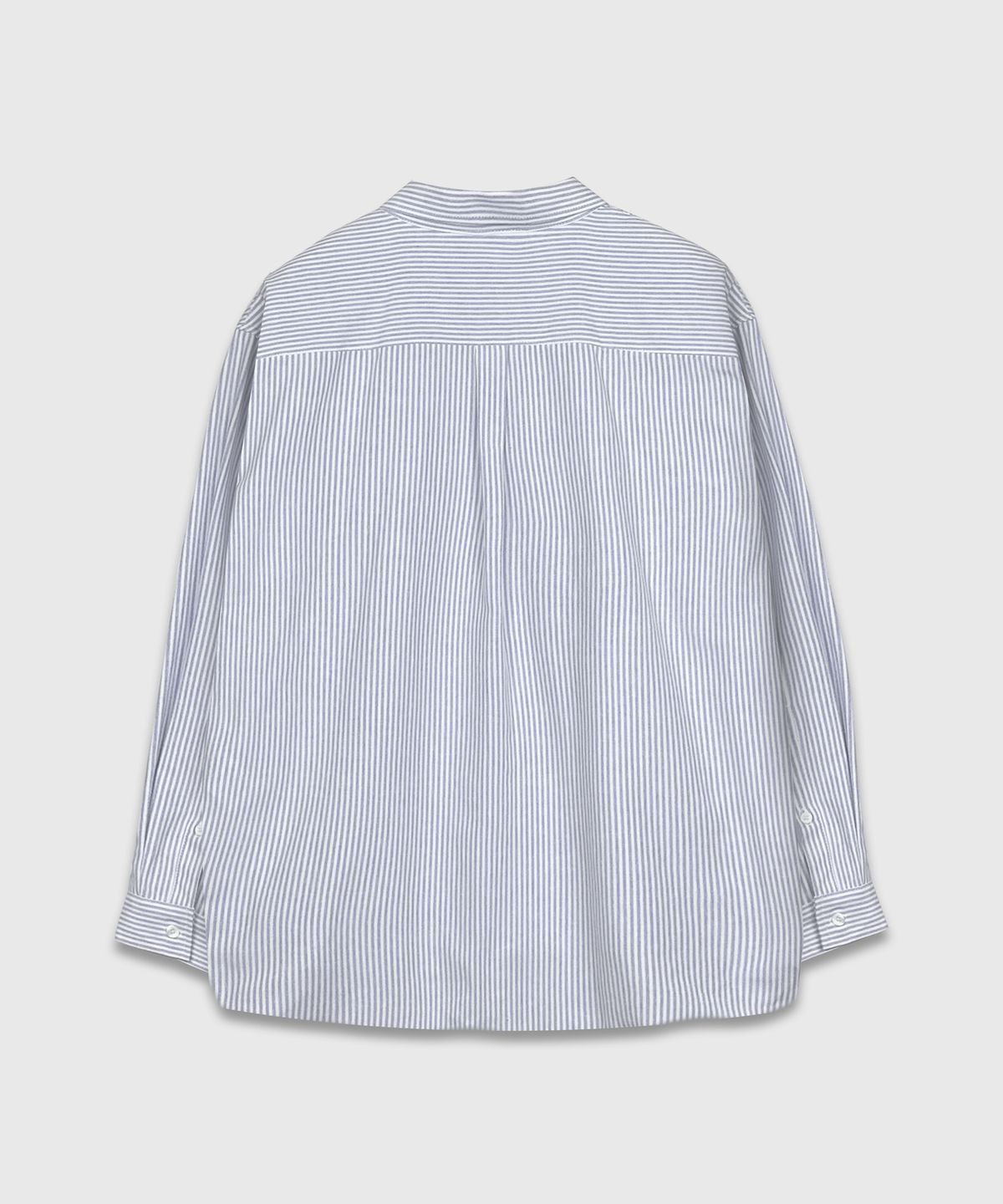 Oxford Stripe Over Shirt Navy - detail 1