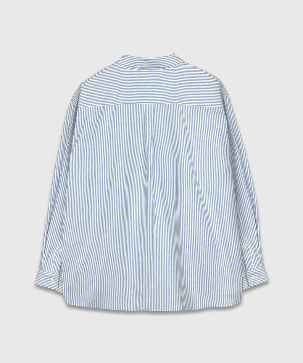 Oxford Stripe Over Shirt Sky Blue - detail 1