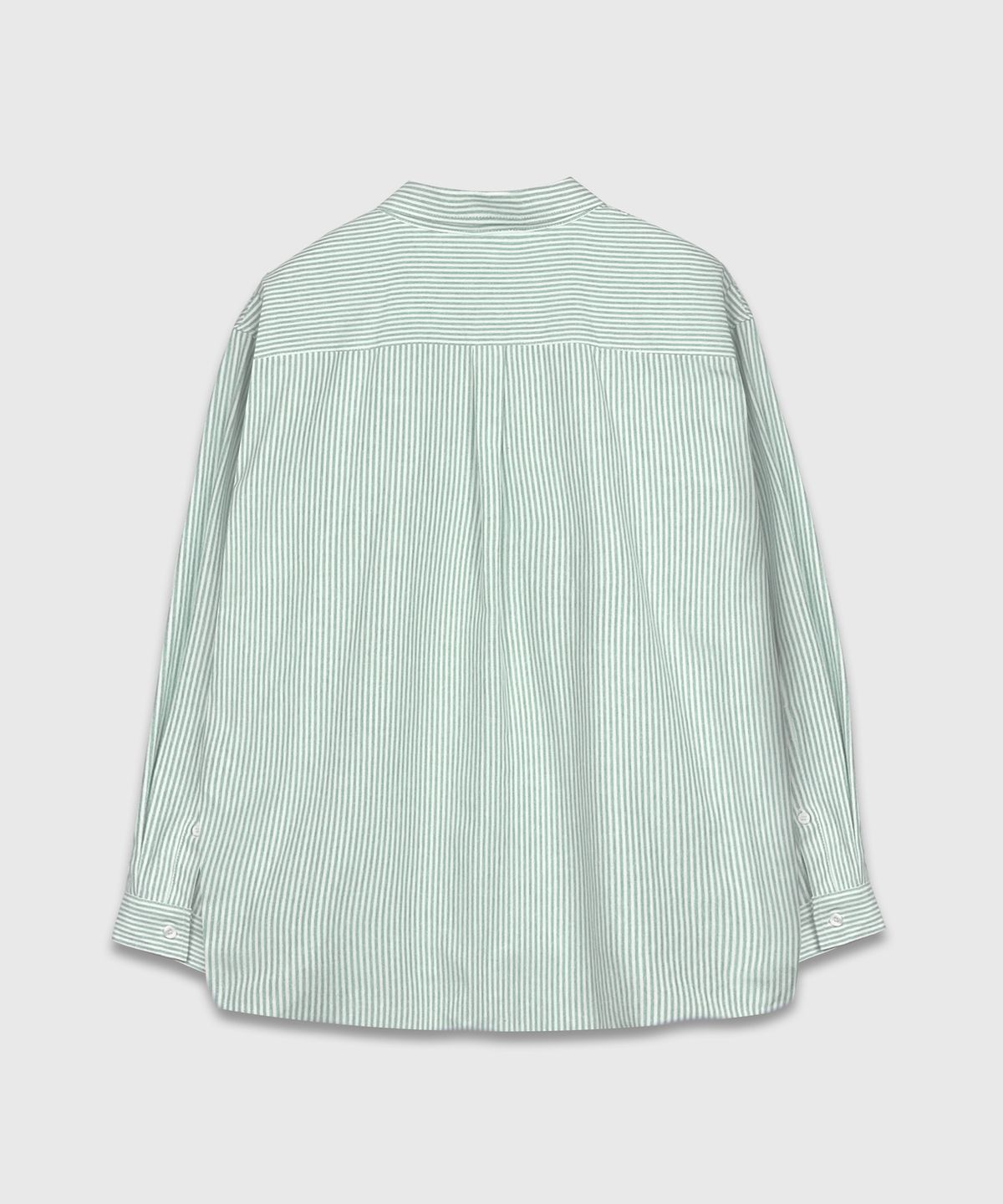 Oxford Stripe Over Shirt Green - detail 1