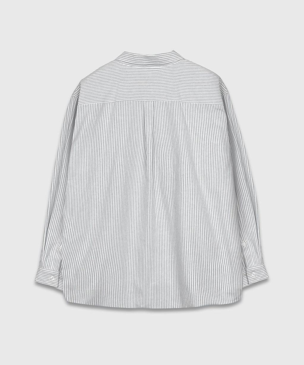 Oxford Stripe Over Shirt Grey - detail 1