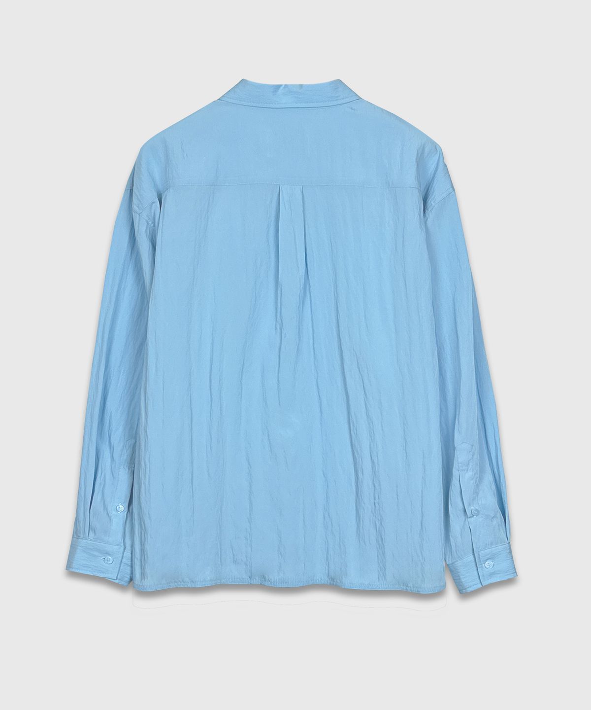 Wrinkle Basic Over Shirt Sky Blue - detail 1