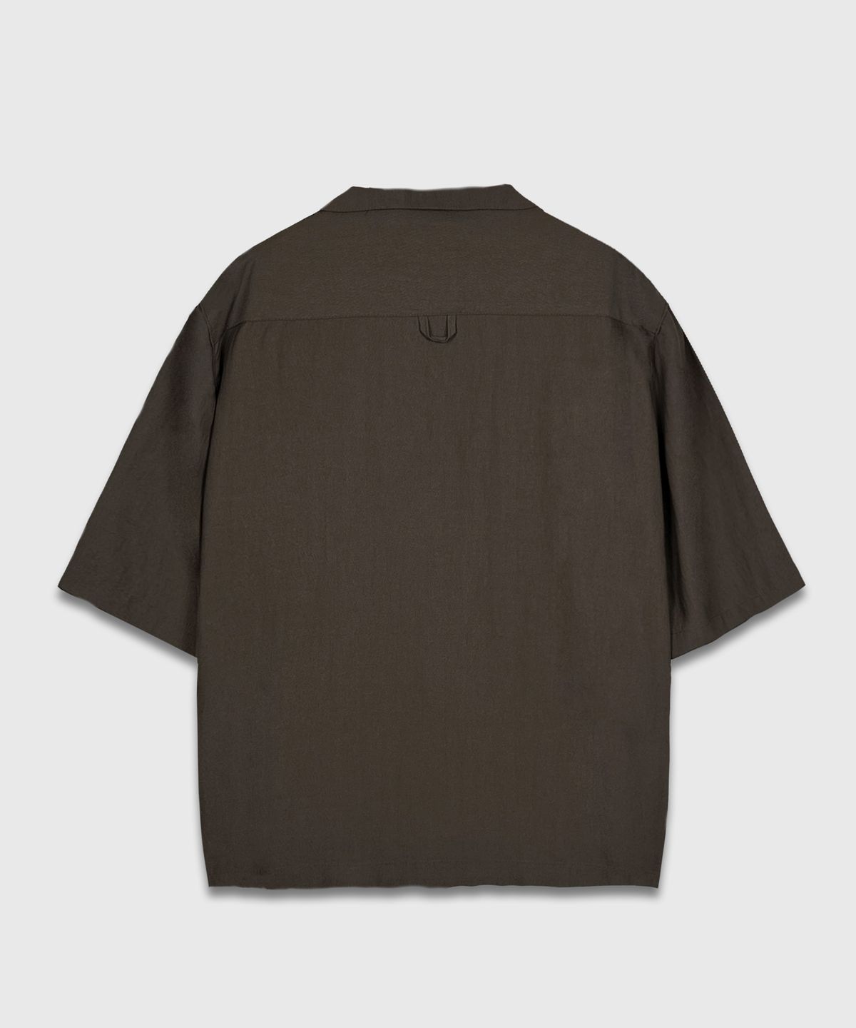 Recycled Open Collar Shirt Brown - detail 1