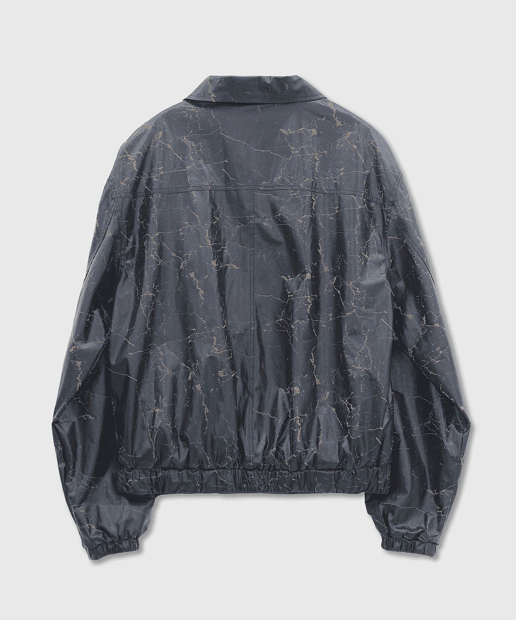 Crackle Leather Cropped Jacket Brown - detail 1