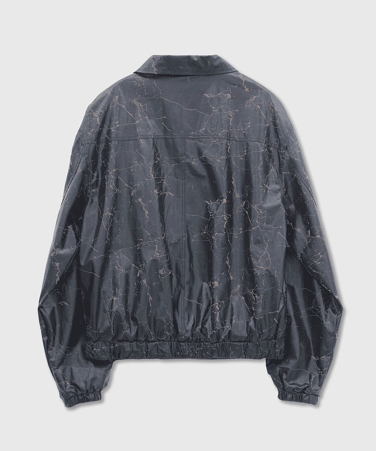 Crackle Leather Cropped Jacket Brown - detail 1