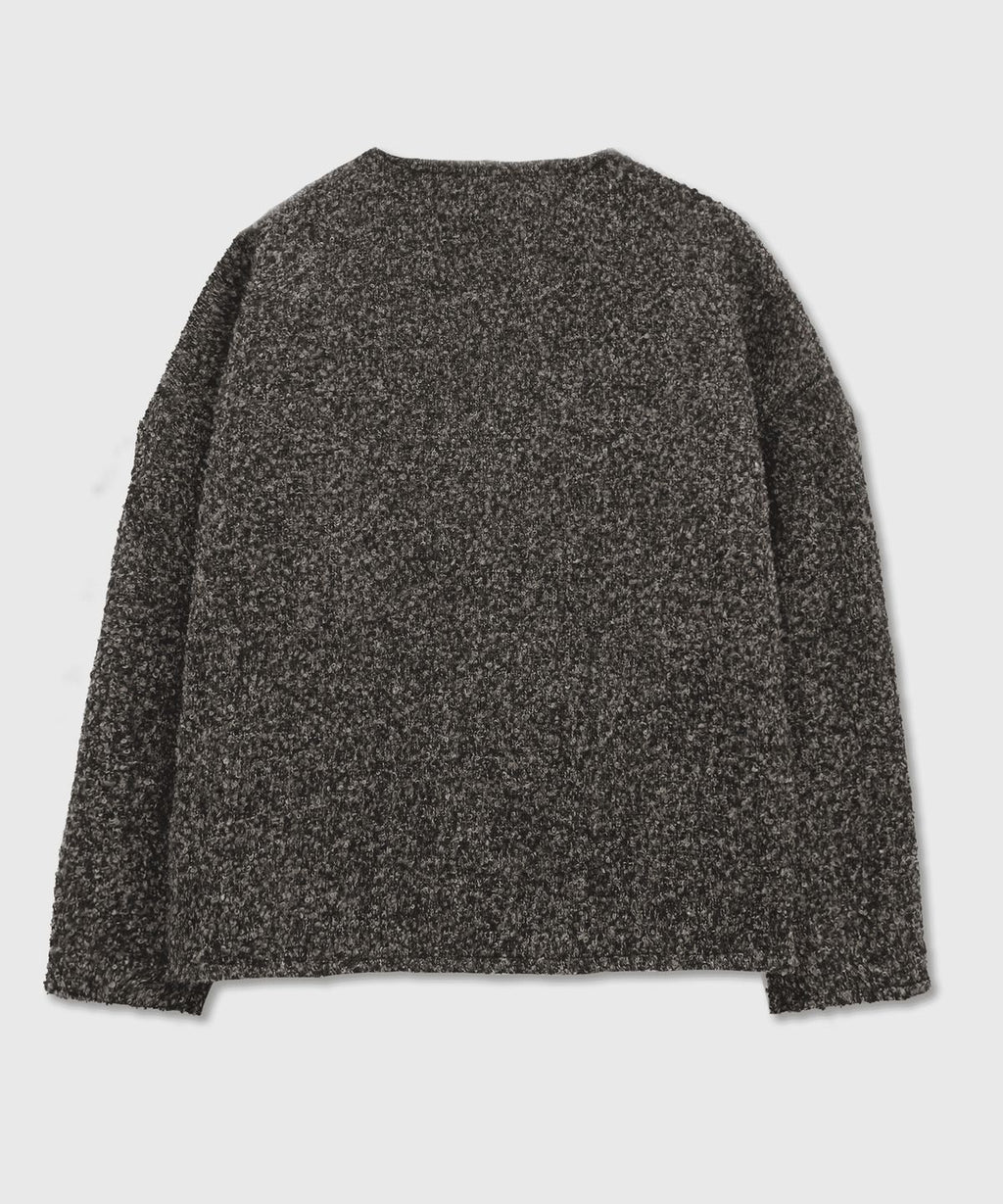 Jacquard Wool Cardigan Black - detail 1