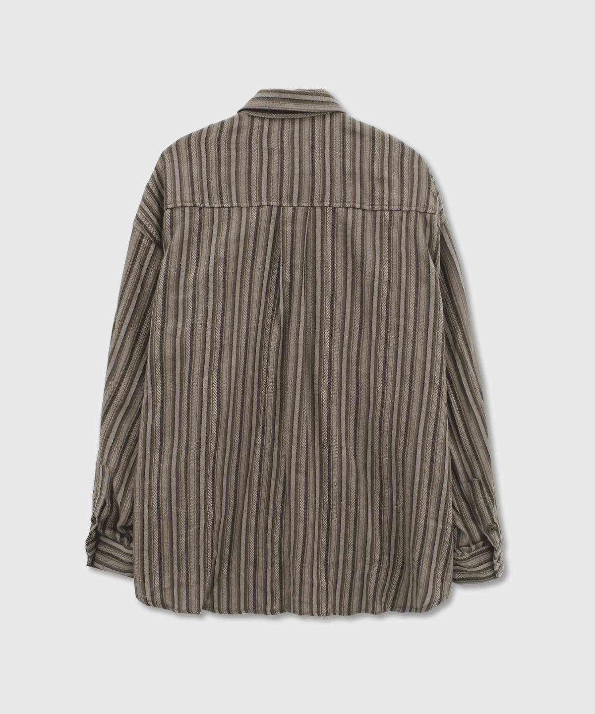 Stripe Fatigue Two Pocket Shirt Khaki - detail 1