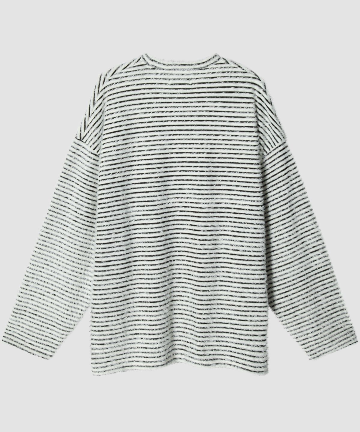 Mohair Over Border Knit White - detail 1