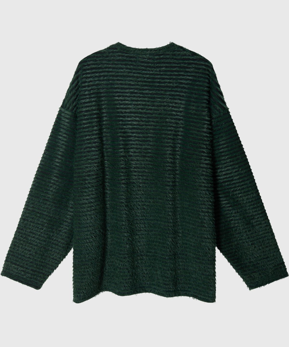 Mohair Over Border Knit Green - detail 1
