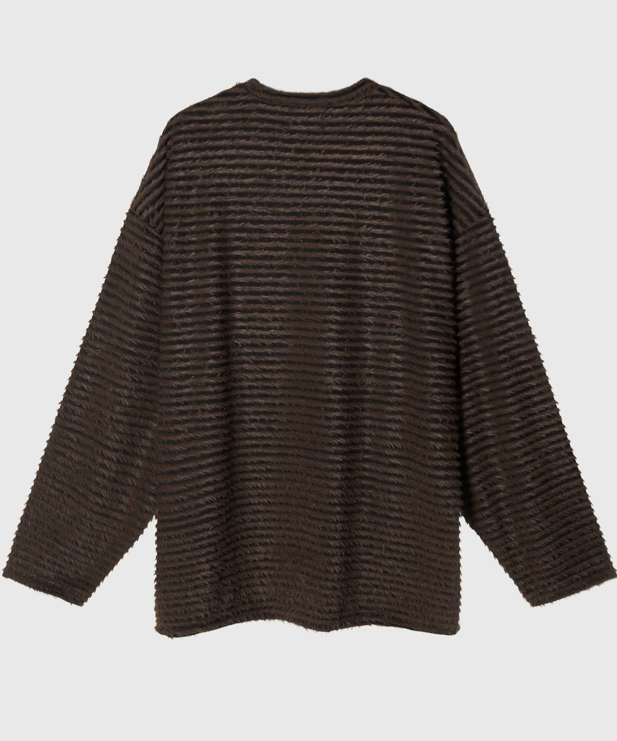 Mohair Over Border Knit Brown - detail 1