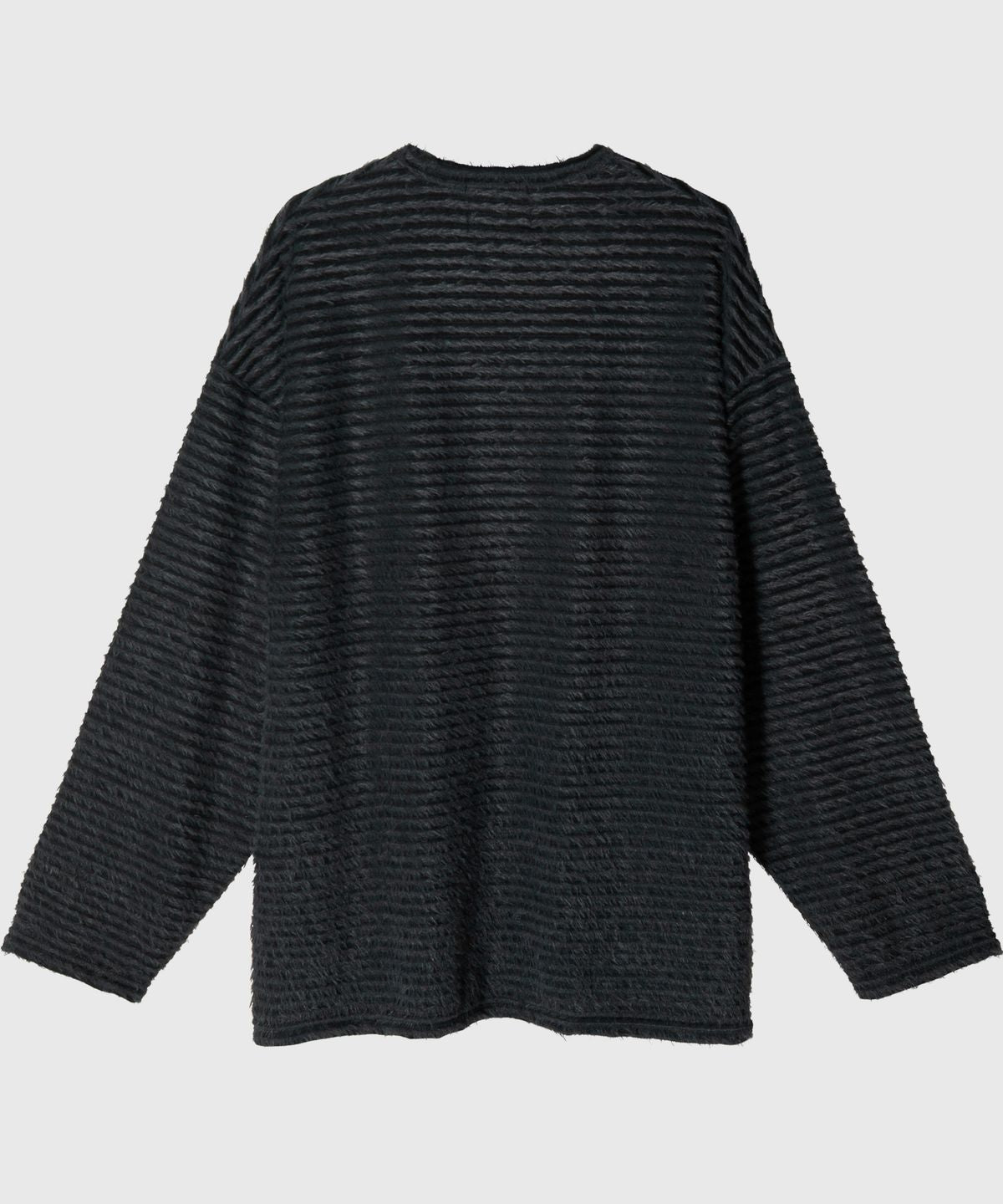Mohair Over Border Knit Charcoal - detail 1