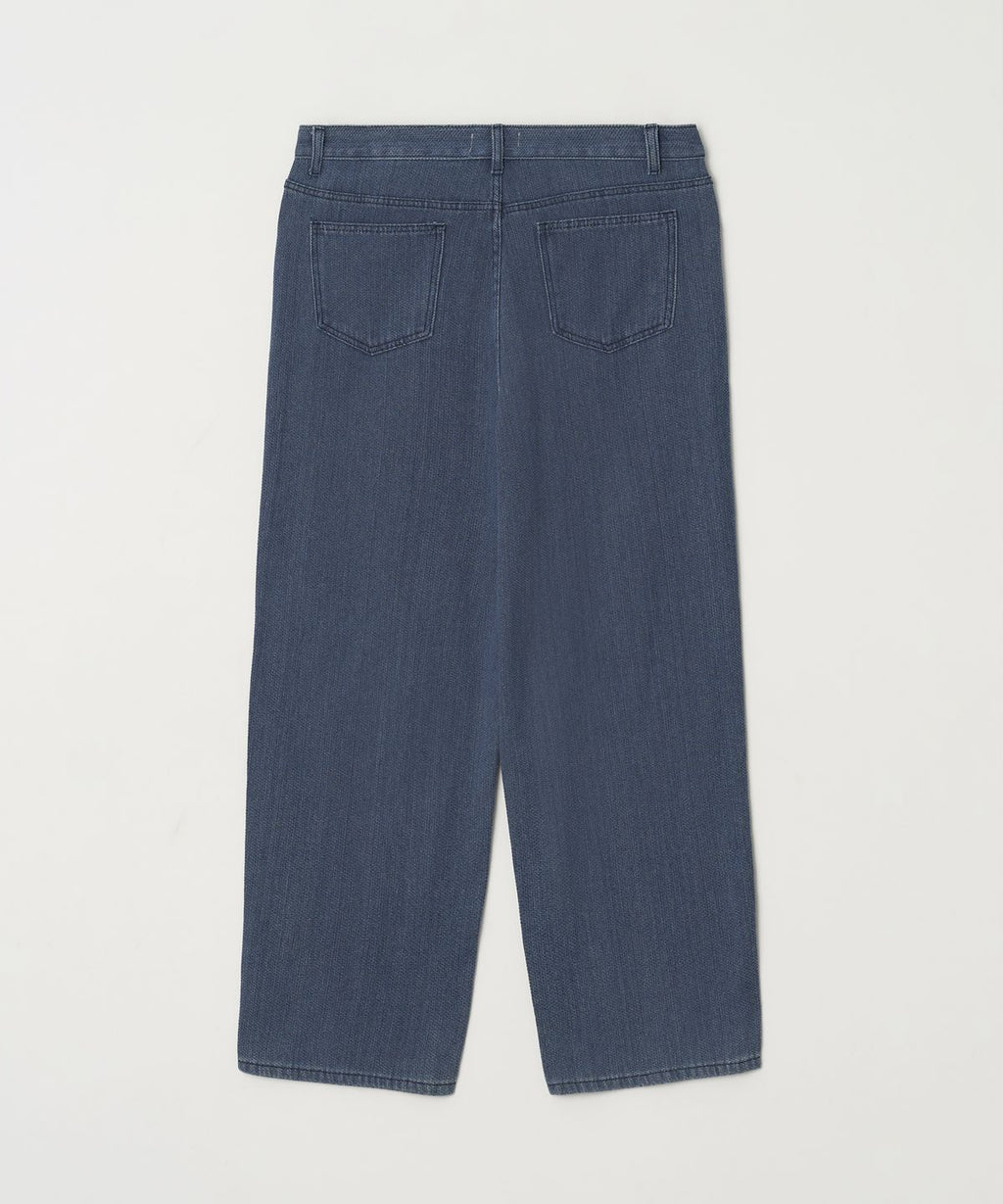 Soft Faded Denim Pants Deep Blue - detail 2