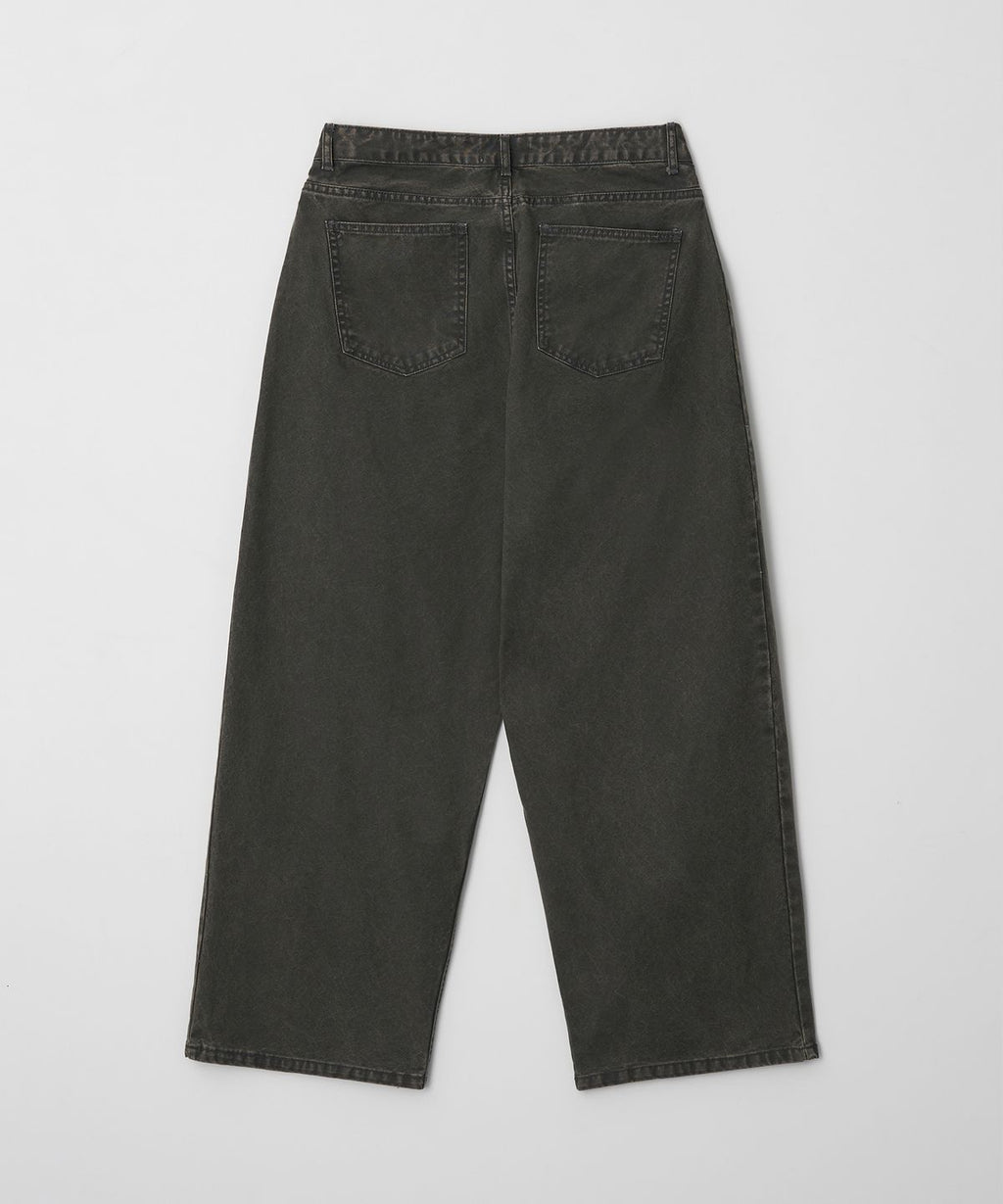 Side Tuck Wide Pants Dark Khaki - detail 1