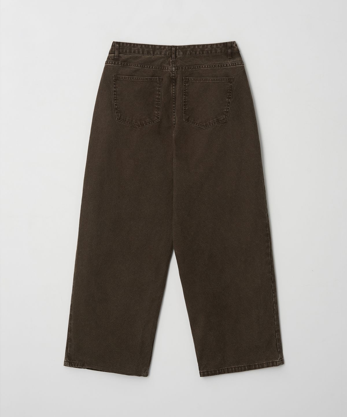 Side Tuck Wide Pants Brown - detail 1