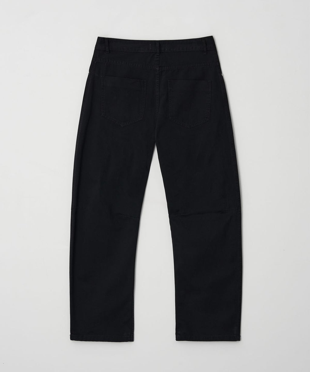 Long Length Curved Pants Black - detail 1