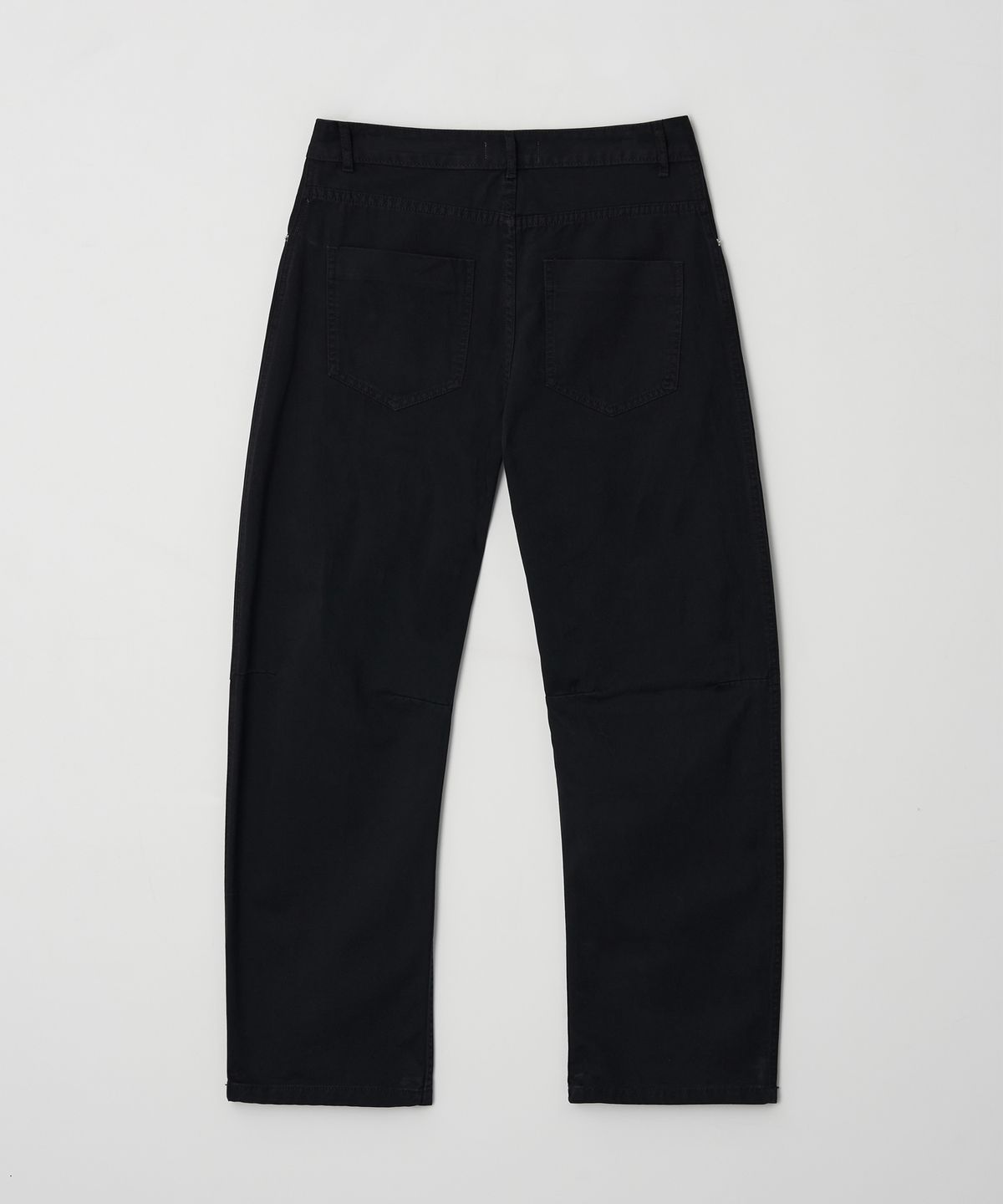 Long Length Curved Pants Black - detail 1