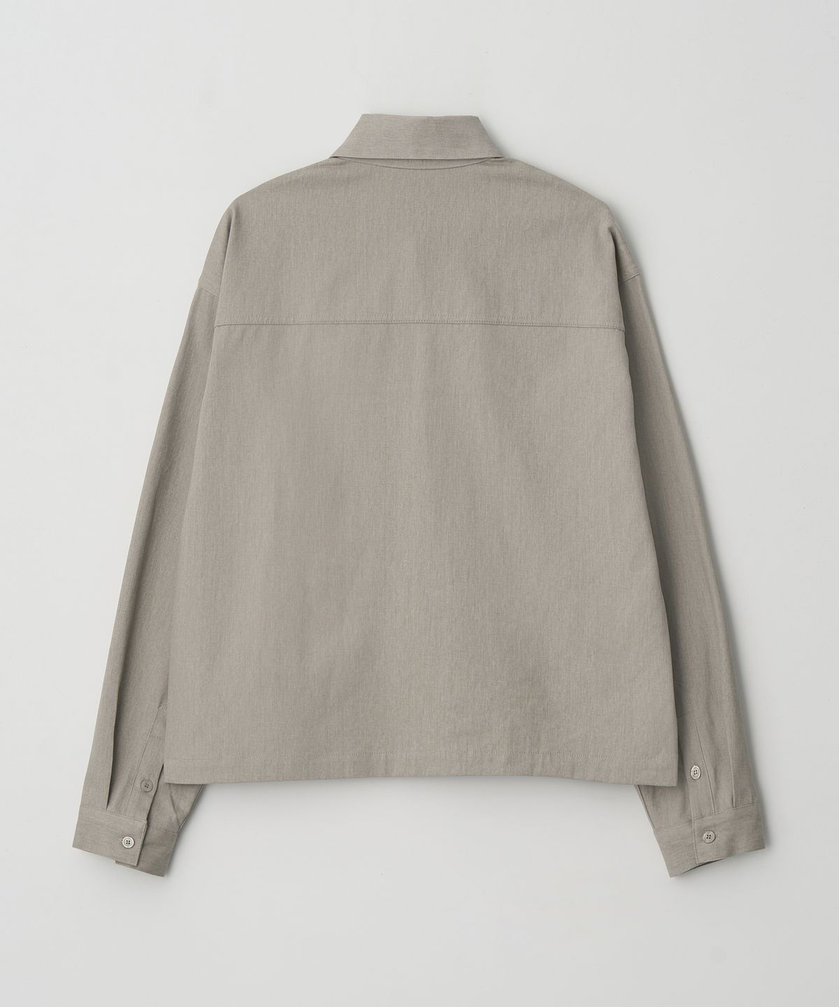Washed Crop Shirt Jacket Beige - detail 2