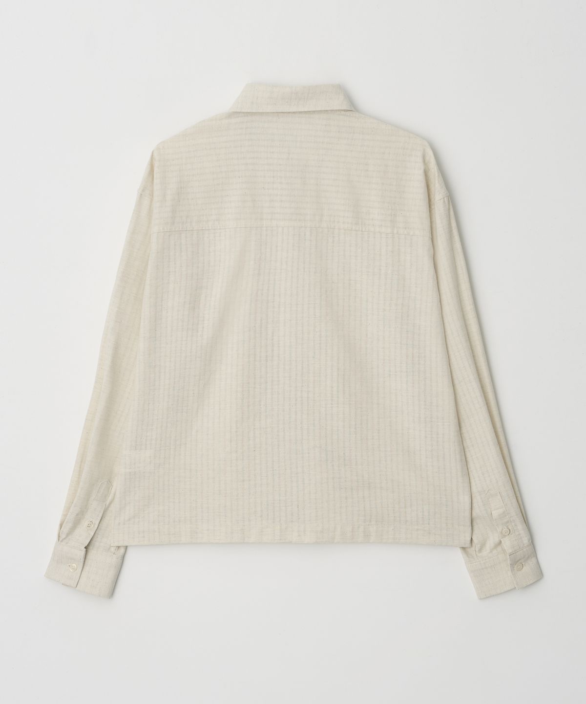 Pintuck Stripe Cropped Shirt Beige - detail 1