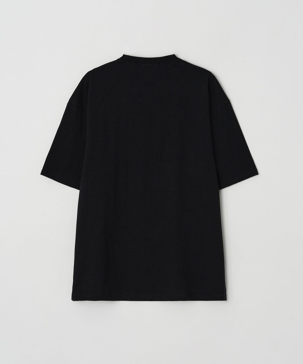 Logo Print Oversized Short Sleeve Tee Black - detail 1
