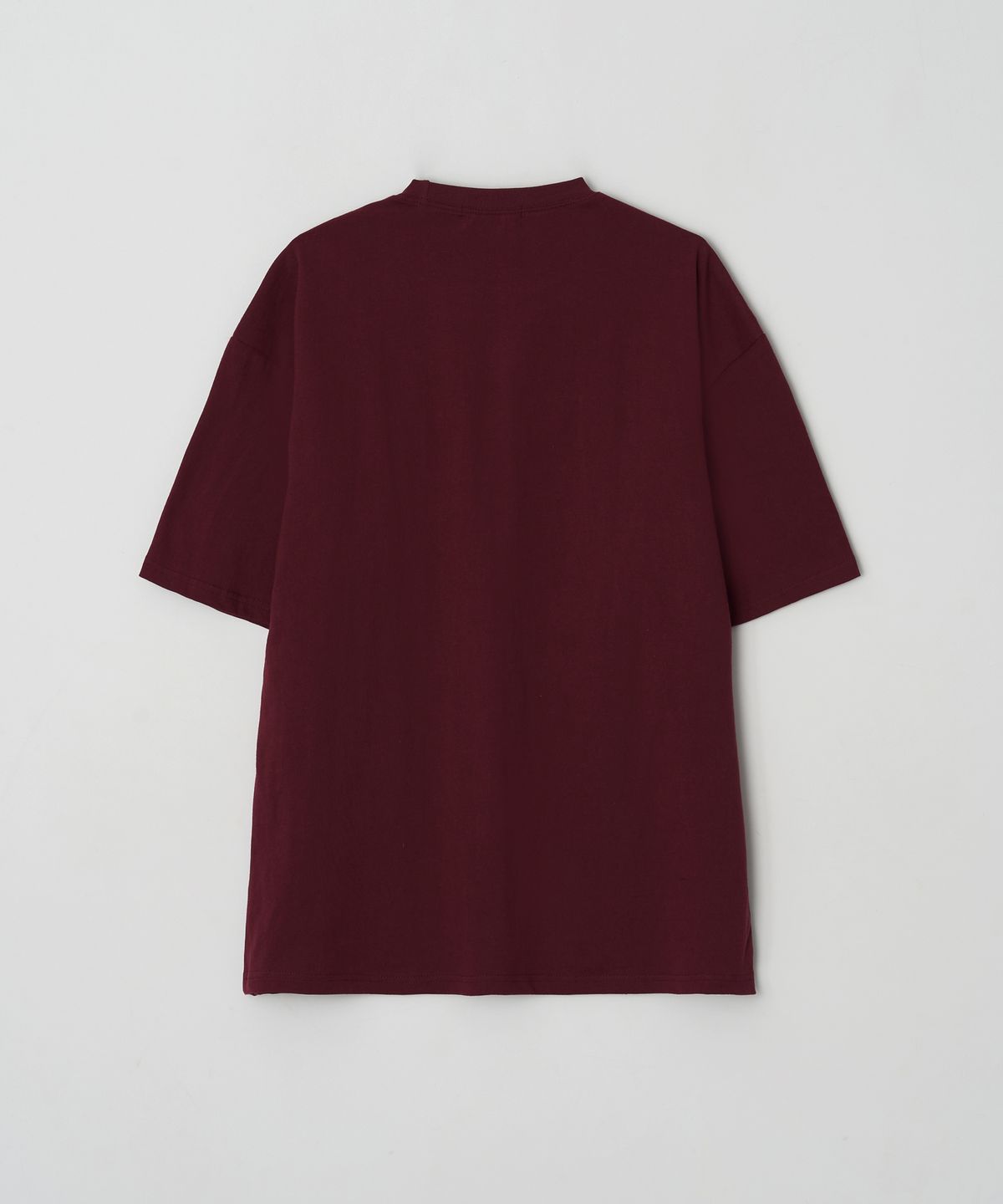 Logo Print Oversized Short Sleeve Tee Wine - detail 1
