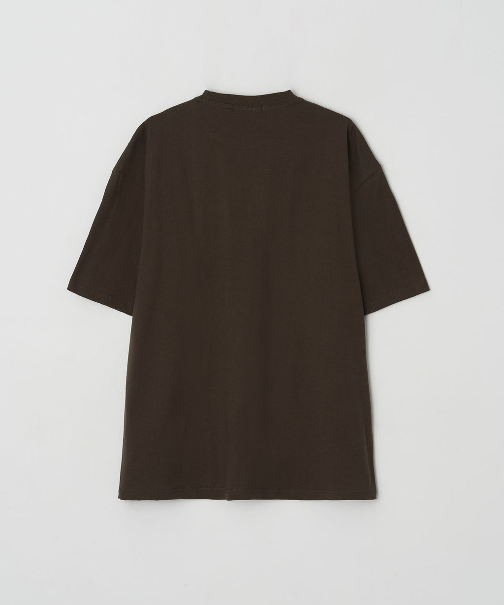 Logo Print Oversized Short Sleeve Tee Khaki - detail 1