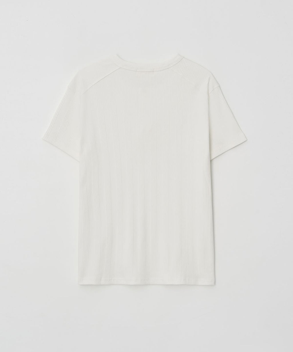 Muscle Fit Basic Henley Ivory - detail 1